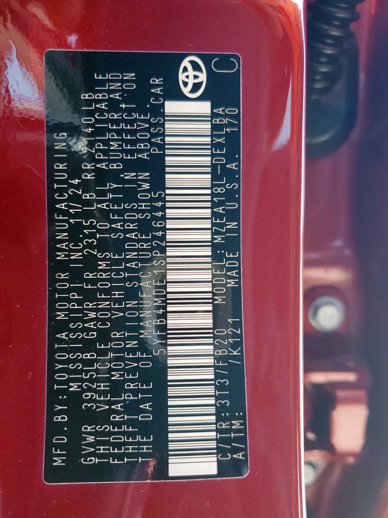 2025 TOYOTA COROLLA LE - 5YFB4MDE1SP246445