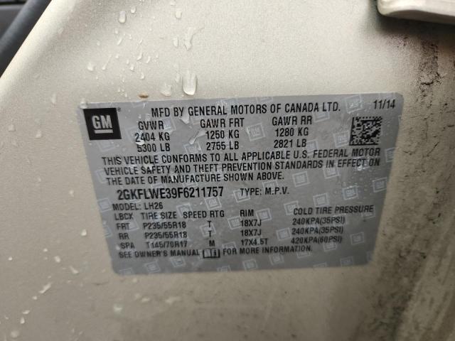 2015 GMC TERRAIN SL 2GKFLWE39F6211757