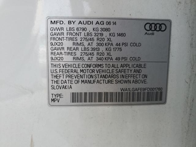 2015 AUDI Q7 PREMIUM WA1LGAFE9FD001760