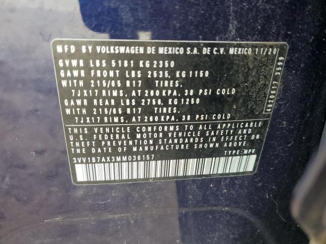 2021 VOLKSWAGEN TIGUAN S 3VV1B7AX3MM036157