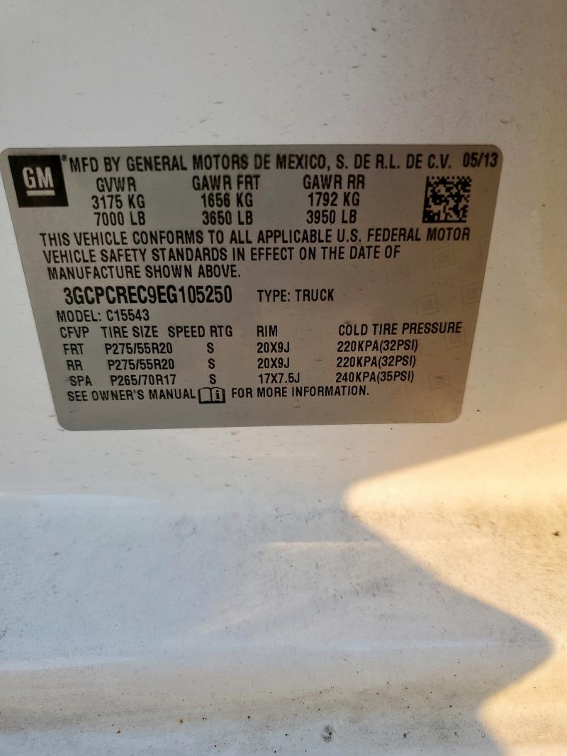 2014 CHEVROLET SILVERADO - 3GCPCREC9EG105250