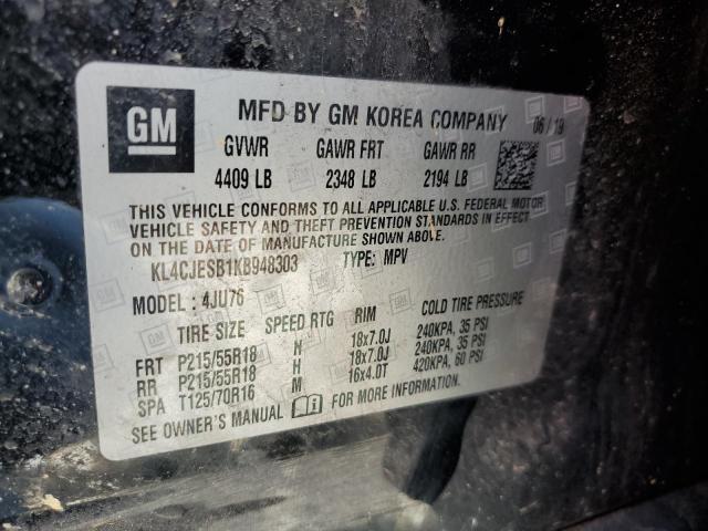 2019 BUICK ENCORE PRE KL4CJESB1KB948303