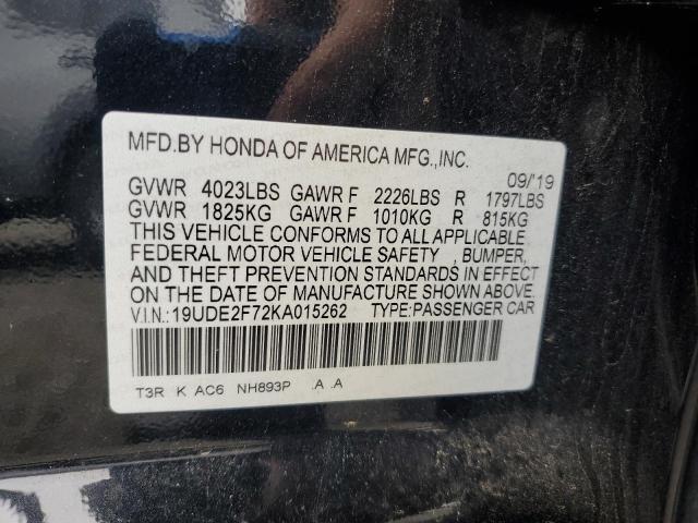2019 ACURA ILX PREMIU 19UDE2F72KA015262