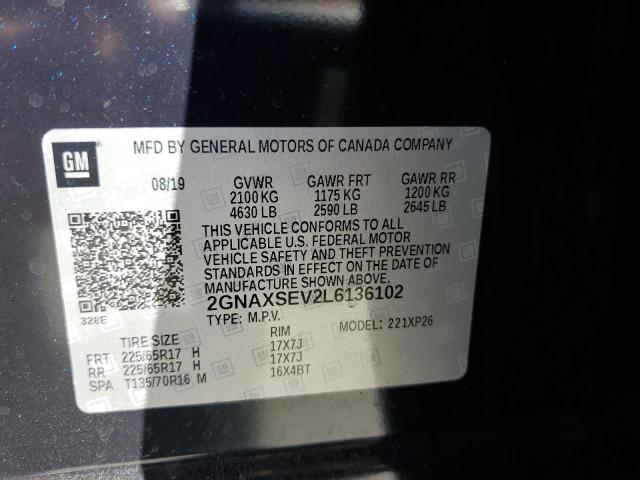 2020 CHEVROLET EQUINOX LS 2GNAXSEV2L6136102