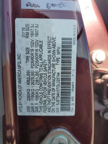 2016 ACURA RDX 5J8TB4H37GL025744