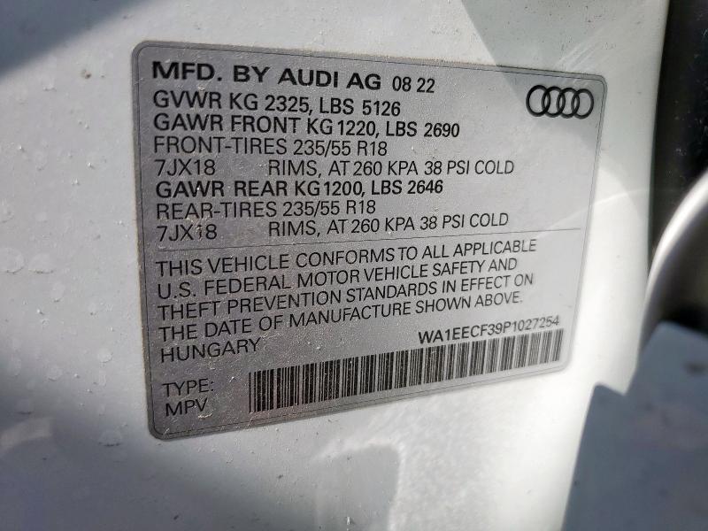 2023 AUDI Q3 PREMIUM WA1EECF39P1027254