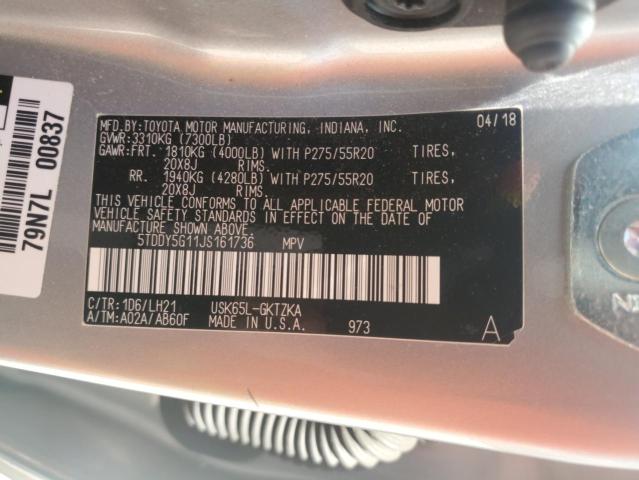 2018 TOYOTA SEQUOIA PL 5TDDY5G11JS161736