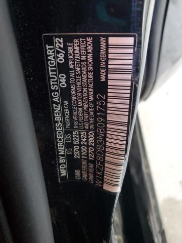 2022 MERCEDES-BENZ E 350 W1KZF8DB3NB091752