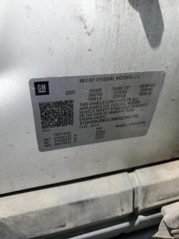 2021 CHEVROLET TAHOE K150 1GNSKRKD3MR239770