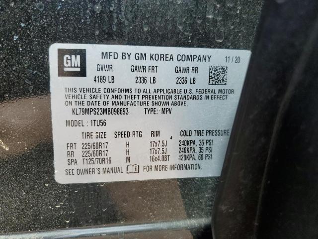 2021 CHEVROLET TRAILBLAZE KL79MPS23MB098693