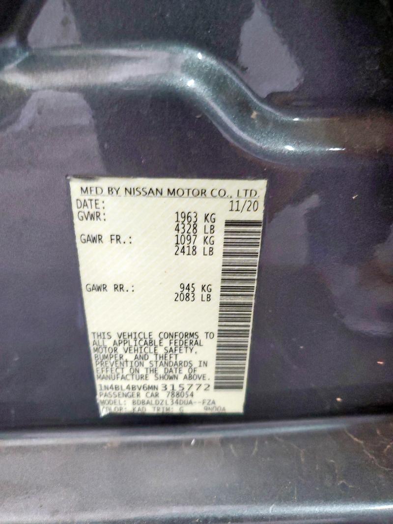 2021 NISSAN ALTIMA S #3302677046