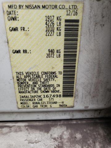 2017 NISSAN ALTIMA 2.5 - 1N4AL3AP2HC167498