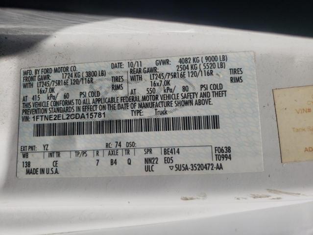 2012 FORD ECONOLINE #3260780520