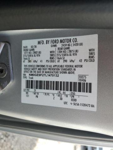 2020 FORD TRANSIT CO NM0GE9F27L1470132