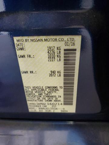 2016 NISSAN ALTIMA 2.5 1N4AL3AP6GC160214