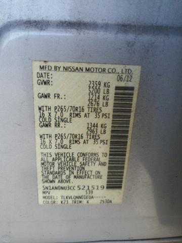 2012 NISSAN XTERRA OFF - 5N1AN0NU3CC521519