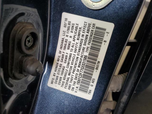 2016 HONDA CIVIC EX 19XFC2F77GE031586