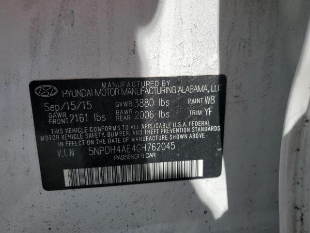 2016 HYUNDAI ELANTRA SE 5NPDH4AE4GH762045