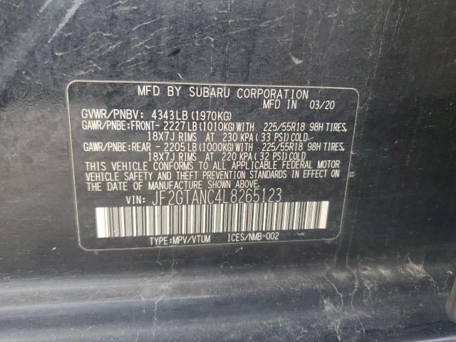 2020 SUBARU CROSSTREK LIMITED JF2GTANC4L8265123