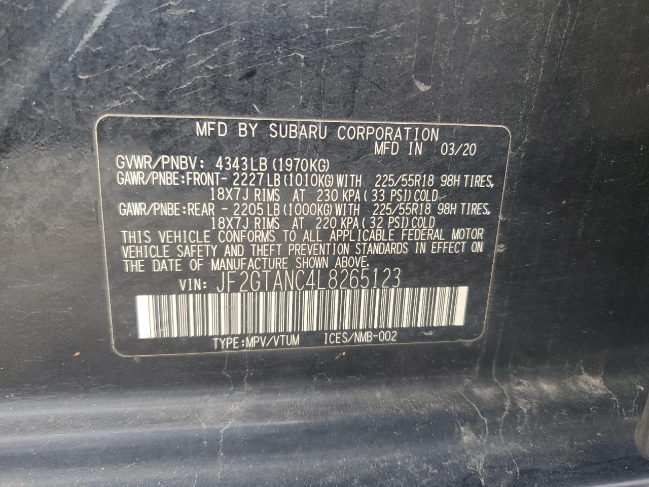 SUBARU CROSSTREK LIMITED