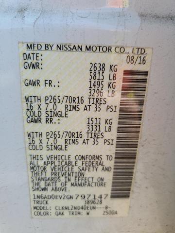 2016 NISSAN FRONTIER S 1N6AD0EV2GN797147