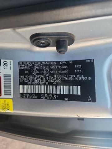 2015 TOYOTA SIENNA XLE - 5TDYK3DC5FS655733