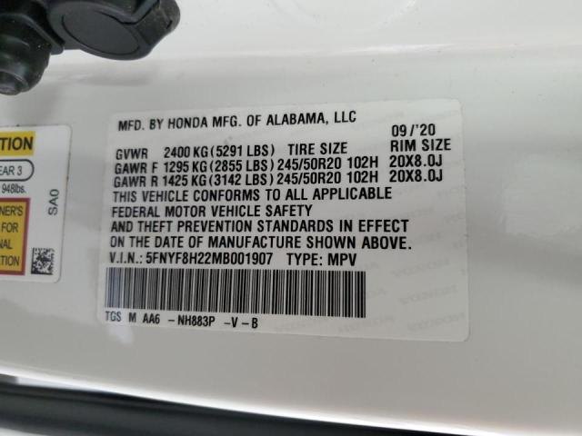 2021 HONDA PASSPORT SPORT 5FNYF8H22MB001907