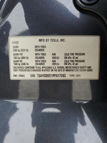2023 TESLA MODEL Y - 7SAYGDEE1PF617593
