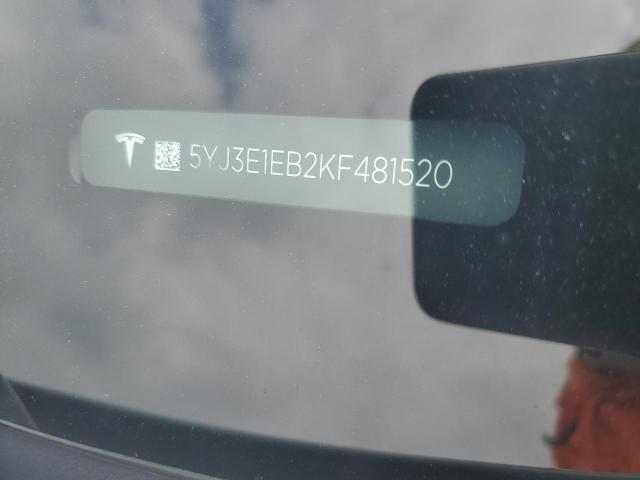 2019 TESLA MODEL 3 5YJ3E1EB2KF481520