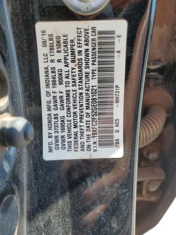 2016 HONDA CIVIC LX 19XFC2F52GE081021