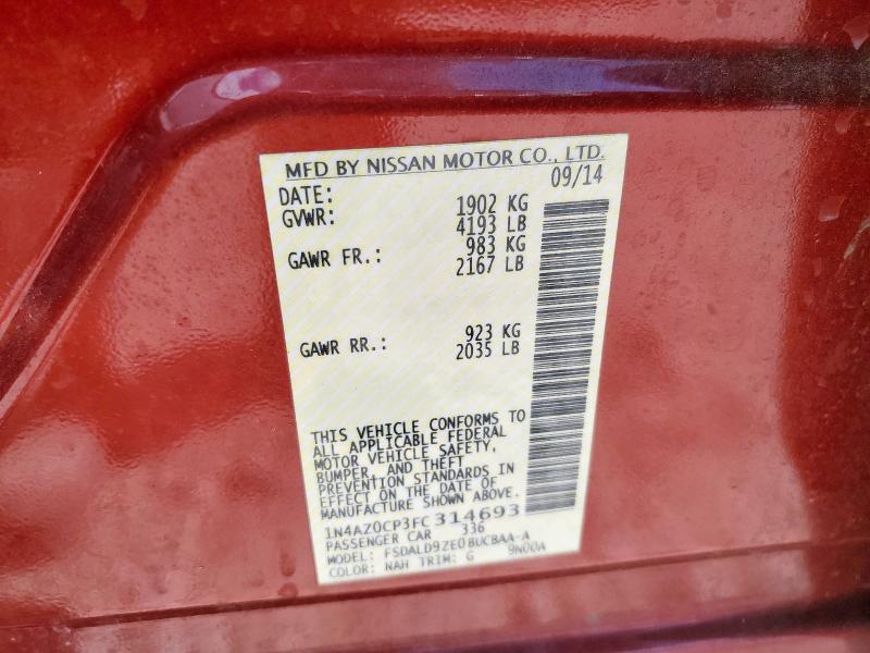 2015 NISSAN LEAF S 1N4AZ0CP3FC314693