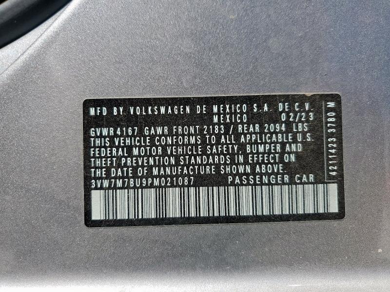 2023 VOLKSWAGEN JETTA SE 3VW7M7BU9PM021087