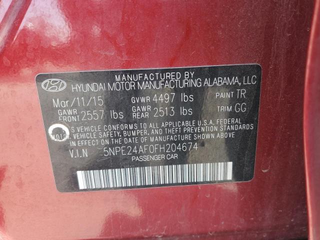 2015 HYUNDAI SONATA SE 5NPE24AF0FH204674