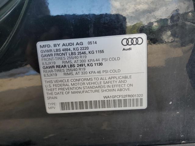 2015 AUDI Q3 PRESTIG WA1GFCFS2FR001320
