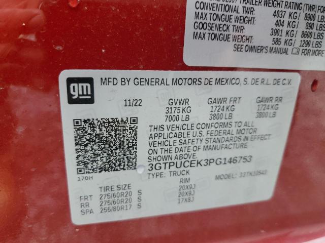 2023 GMC SIERRA K15 3GTPUCEK3PG146753