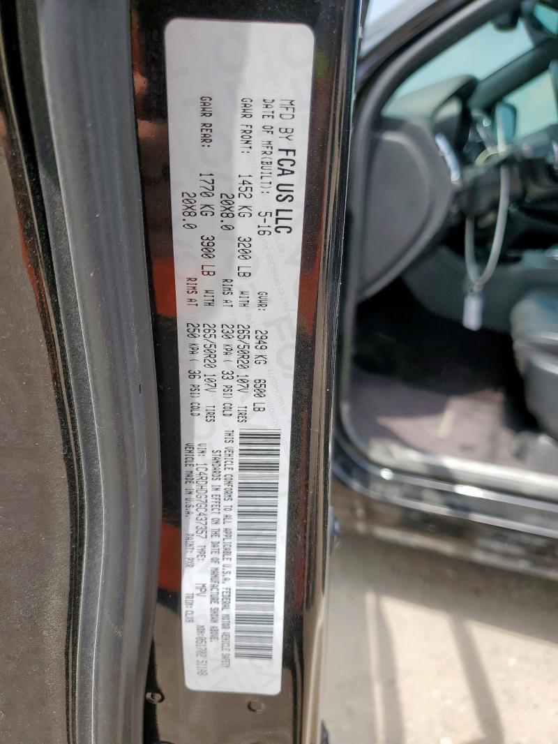 2016 DODGE DURANGO LI 1C4RDHDG7GC437357