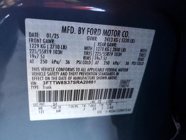 2025 FORD MAVERICK L 3FTTW8S37SRA20881