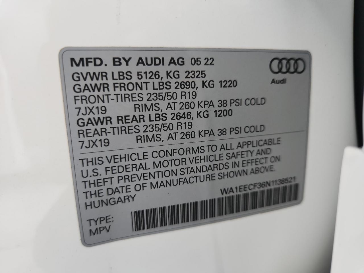 AUDI Q3 PREMIUM PLUS S LINE 45