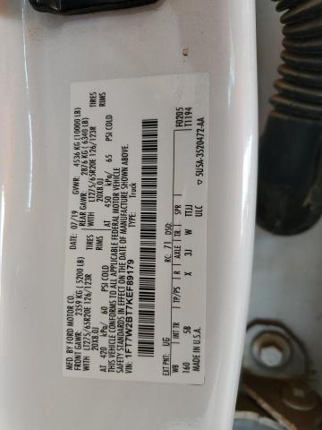 2019 FORD F250 SUPER 1FT7W2BT7KEF89179