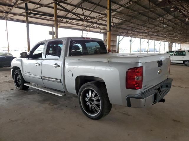 CHEV SILVERADO C1500 LT 2010 silver crew pic flexible fuel 3GCRCSE37AG132019 photo #3