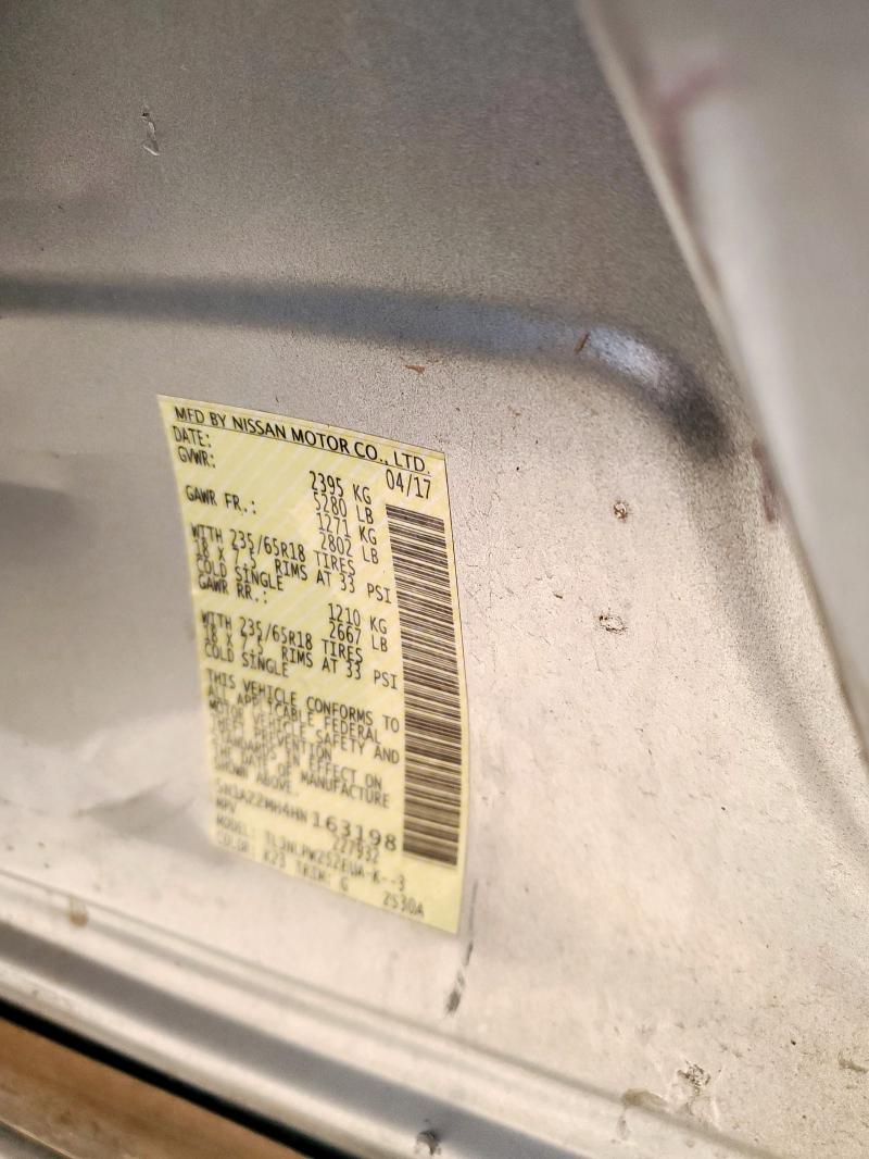 2017 NISSAN MURANO S 5N1AZ2MH4HN163198