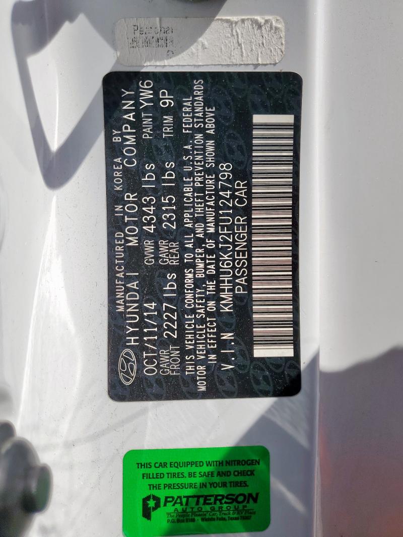 2015 HYUNDAI GENESIS CO KMHHU6KJ2FU124798