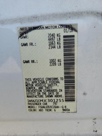 2018 NISSAN LEAF S 1N4AZ1CP4JC301255