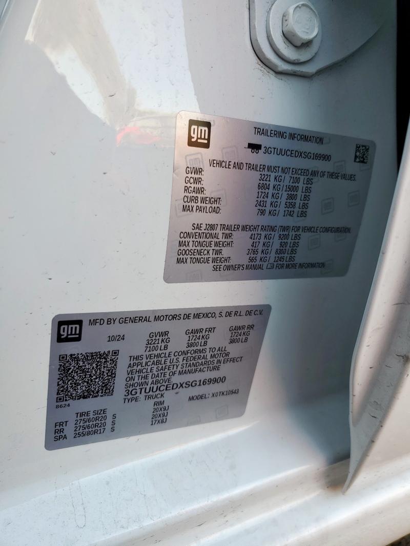 2025 GMC SIERRA K1500 ELEVATION 3GTUUCEDXSG169900