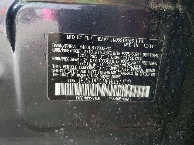 2015 SUBARU FORESTER 2 JF2SJADC0FH557700