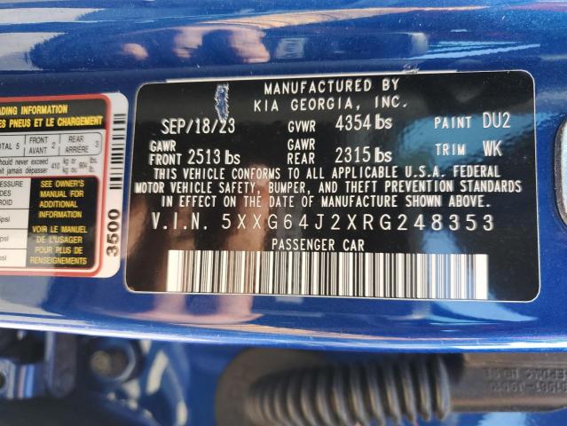 2024 KIA K5 GT LINE 5XXG64J2XRG248353