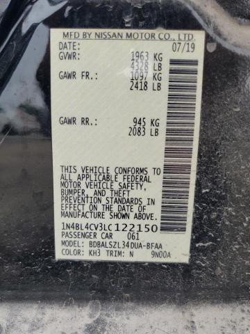 2020 NISSAN ALTIMA SR - 1N4BL4CV3LC122150