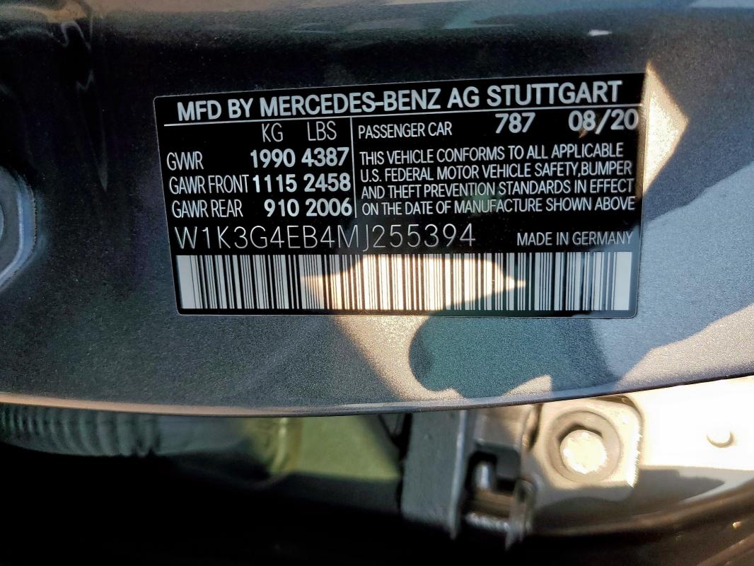 2021 MERCEDES-BENZ A 220 W1K3G4EB4MJ255394