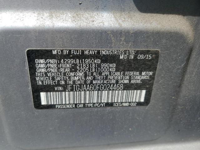 2015 SUBARU IMPREZA JF1GJAA60FG024468