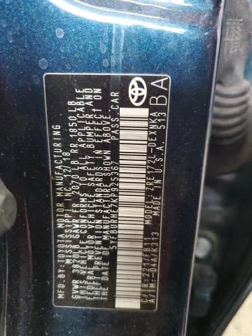 2019 TOYOTA COROLLA L 5YFBURHE7KP925367